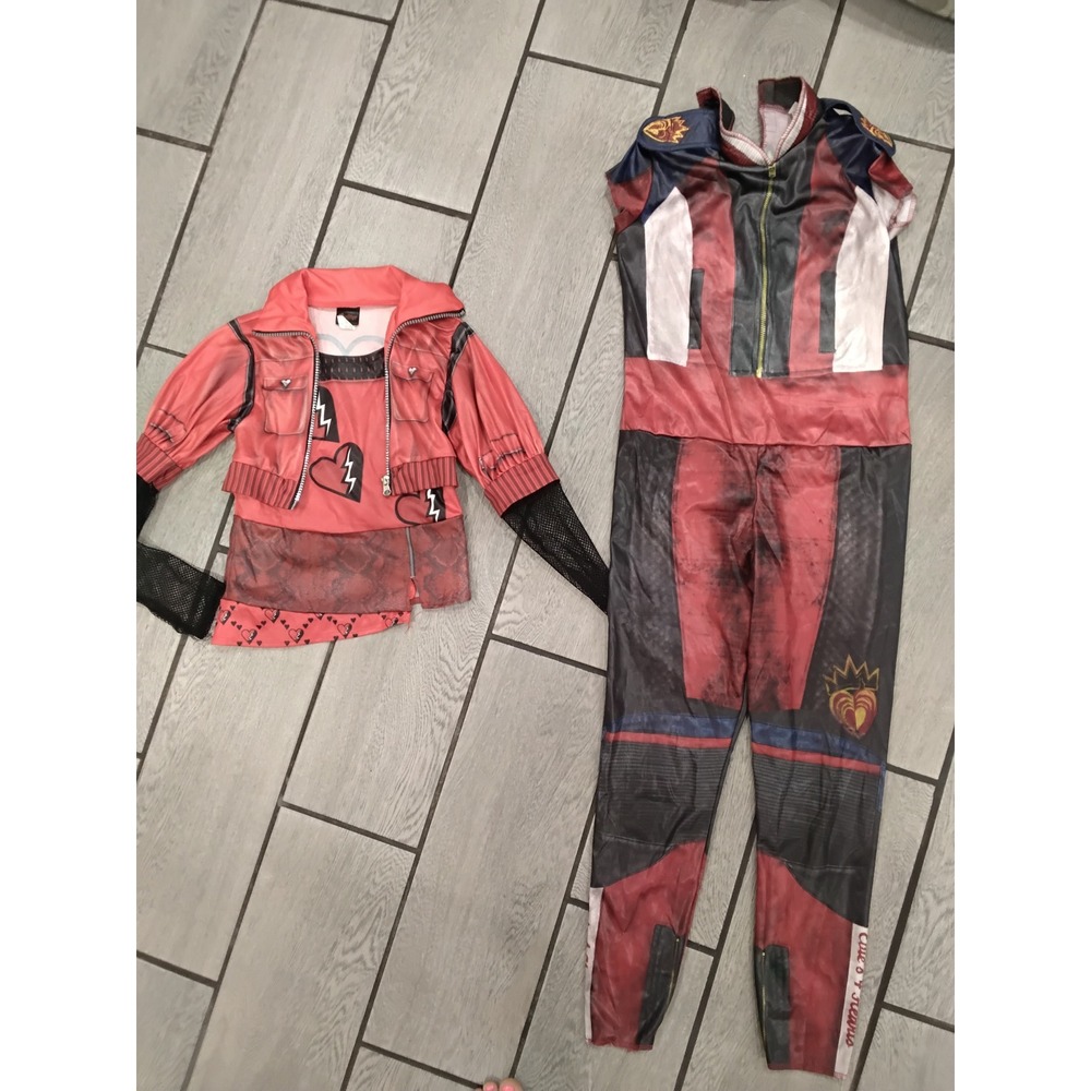 Disney Descendants Costume Lot Red Rise of Red & Evie Descendants 3 Girls M 7-8